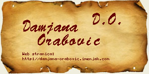 Damjana Orabović vizit kartica